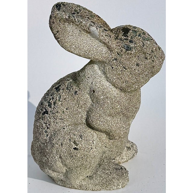 Late 20th Century Reconstituted Stone Rabbit Garden Ornament For Sale - Image 5 of 8