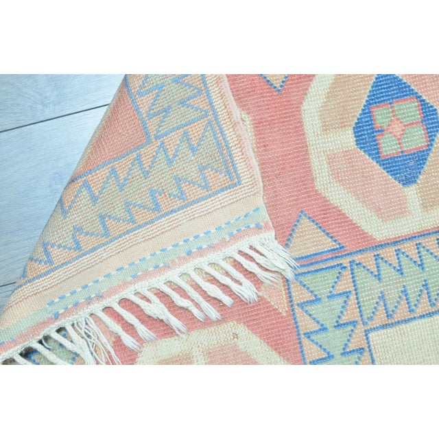 1960s Vintage Hand Knotted Wool Area Rug For Sale - Image 10 of 11