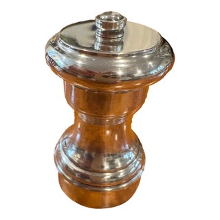 Late 20th Century Sterling Silver Pepper Mill - A Tabletop Heirloom For Sale