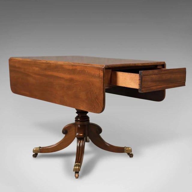 1820s Regency Flame Mahogany Pembroke Table For Sale - Image 4 of 11