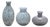 Bubbled Glass Bud Vase (Set of 3) For Sale