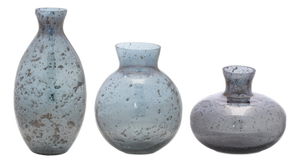 Bubbled Glass Bud Vase (Set of 3)
