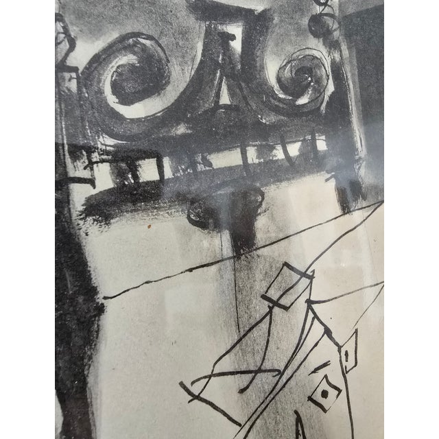 Printmaking Materials Vintage Mid Century Picasso Style Signed Lithograph For Sale - Image 7 of 13