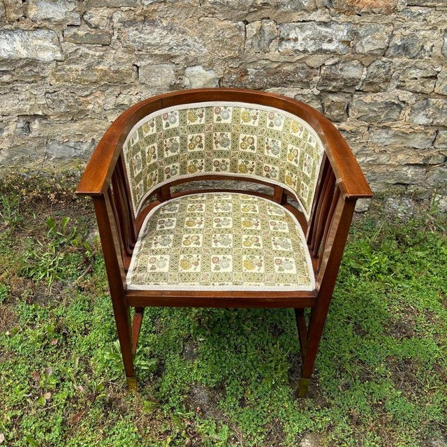 Antique Art Nouveau Viennese in Mahogany Chairs, 1910s, Set of 2 For Sale - Image 6 of 16