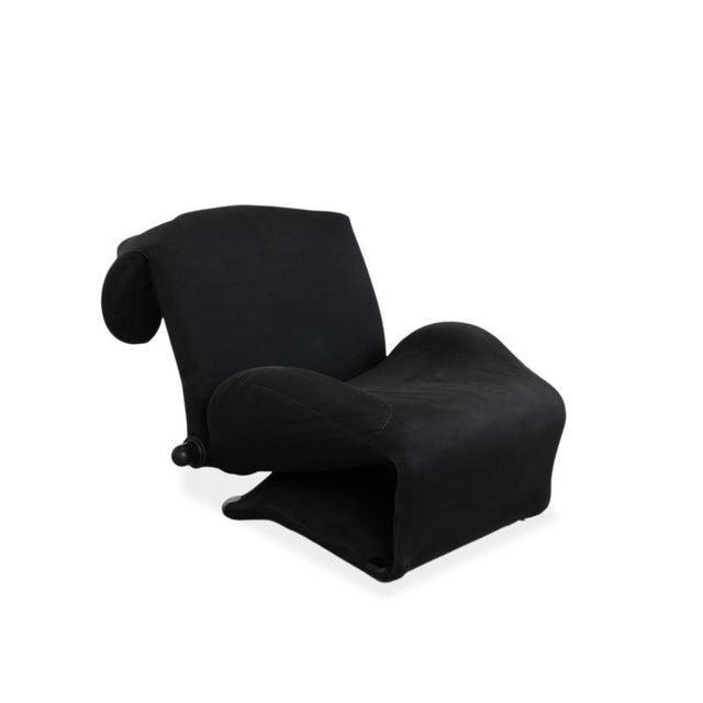Cassina Wink Armchair in Black Fabric by Toshiyuki Kita for Cassina For Sale - Image 4 of 16