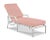 Traditional Haven Outdoor Chaise in Canvas Blush with Canvas Buttercup Welt For Sale - Image 3 of 4