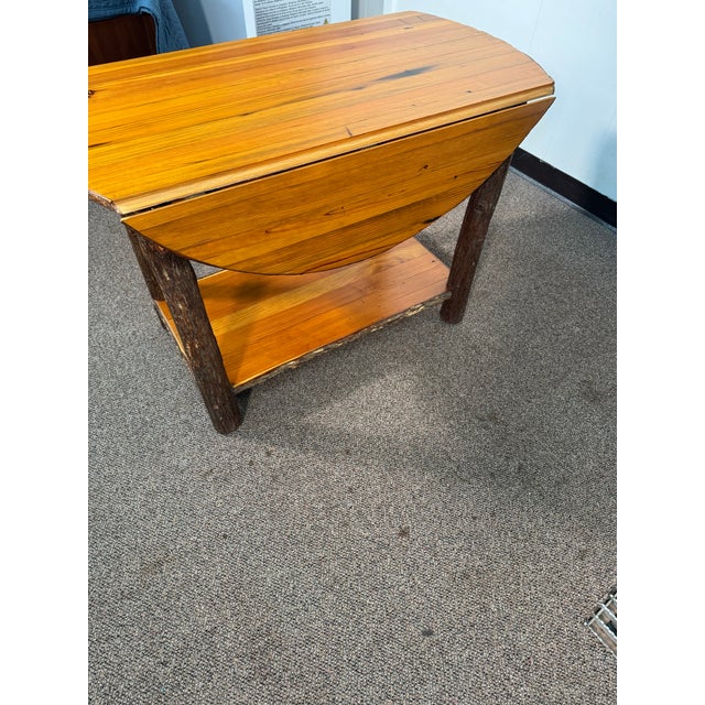 Late 20th Century Old Hickory Drop Leaf Stand For Sale - Image 11 of 12