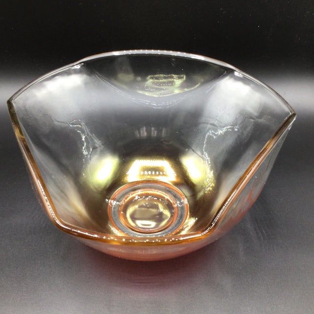Metal Indiana Glass Iridescent Chip and Dip Bowl - Set of 3 For Sale - Image 7 of 12