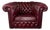 English Chesterfield Armchair in Burgundy Leather, 1980s For Sale