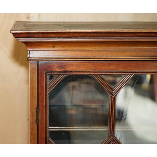 Antique Victorian Astral Glazed Bookcase with Long Legs, 1870s For Sale - Image 4 of 18