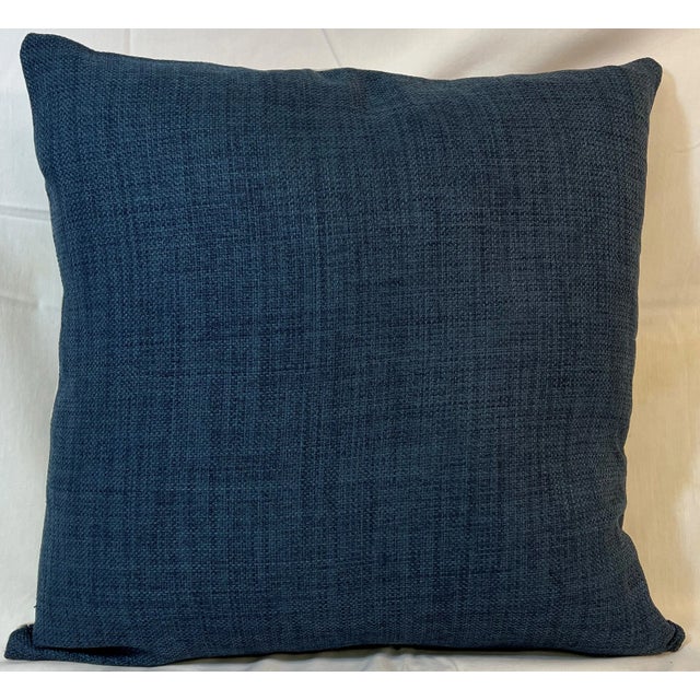 Cream 16" Square Pillow Embellished With a Stoic Silver Schnauzer Dog Portrait - Made in the U K For Sale - Image 8 of 12