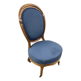 Mid 19th Century French Regency Balloon Back Side Chair For Sale