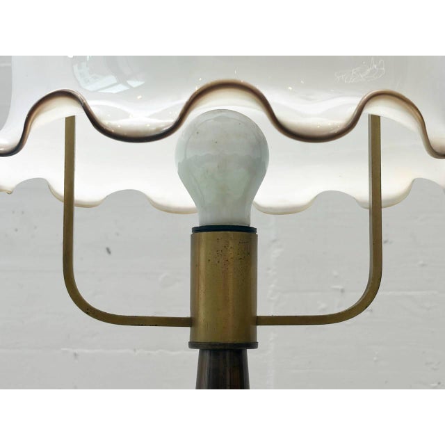 Table Lamp with Wavy Glass Shade in Murano Glass, 1920s For Sale - Image 6 of 15