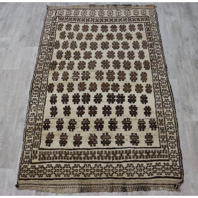 Hand-Knotted Baluch Rug, Afghanistan, 1950s For Sale - Image 3 of 16
