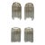 Set of Four Venini Murano Glass and Brass Wall Sconces, Mid-Century Modern For Sale