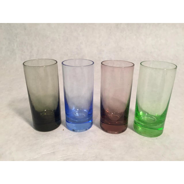 1970s Vintage Multicolored Hand Blown Aperitif Glasses - Collection of 18 For Sale - Image 5 of 7