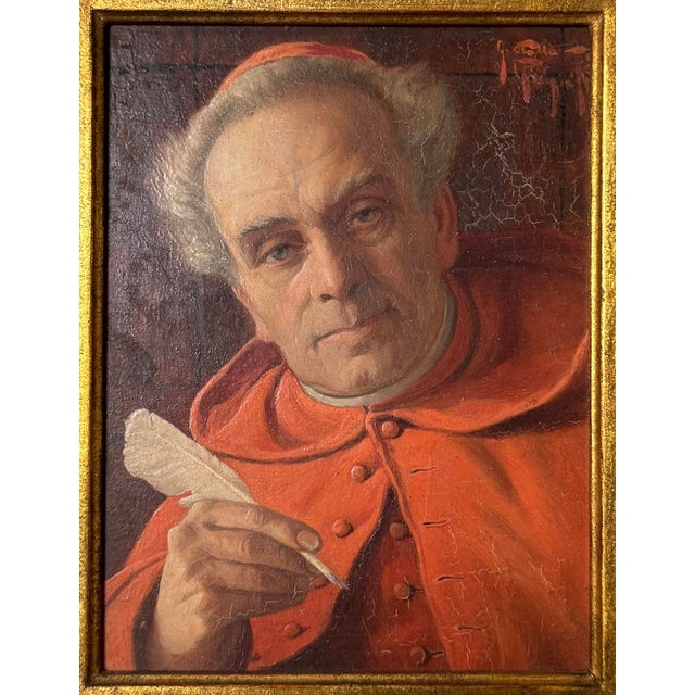 Original Otto Eichinger Oil Painting of a Cardinal