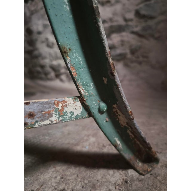 French Garden Bench in Wood and Iron, 1950s For Sale - Image 17 of 18