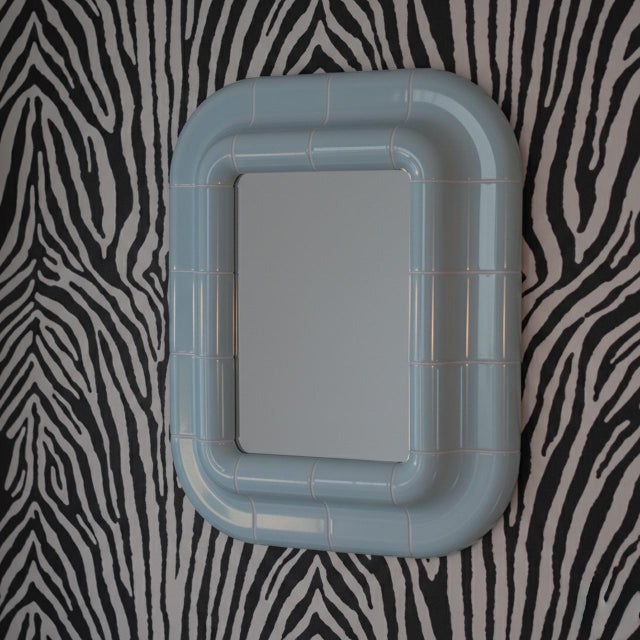 Lolita Mirror in Ice Blue by Tilecito For Sale - Image 6 of 9