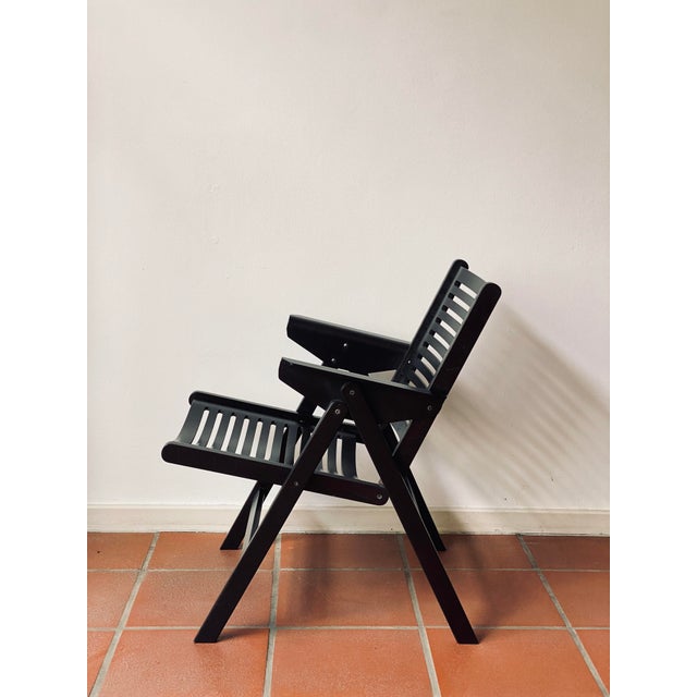Black Rex Folding Lounge Chair by Niko Kralj For Sale - Image 8 of 15