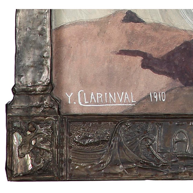 Yvonne Clarinval, La Vierge des Mers, 1910, Mixed Media For Sale - Image 4 of 12