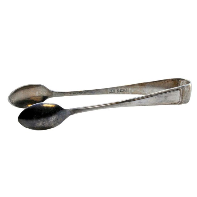 Silver Sugar Tongs with Spoon-Shaped Strips and Tongs For Sale - Image 9 of 9