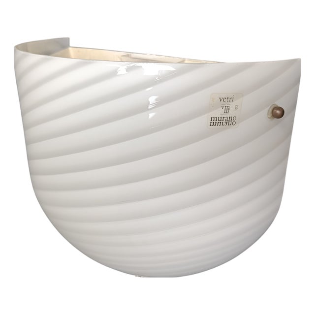 Murano Swirl Glass Sconce from VM-Vetri, Italy, 1970s For Sale