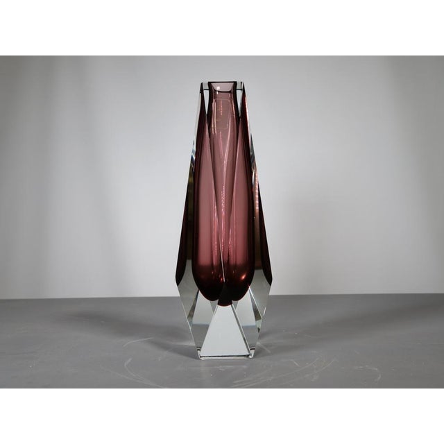 Glass Murano Glass Vase by Luigi Mandruzzato, 1970s For Sale - Image 7 of 7