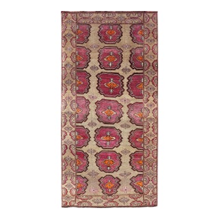 Antique Kurdish Gallery Runner With Tribal Design in Repeating Medallions 5'1 X 10'10 For Sale