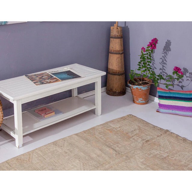 Turkish Washed Out Vintage Wool Rug For Sale In Los Angeles - Image 6 of 6