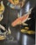 Mid 20th Century Two Panel Black Lacquered Koi Fish Lotus Flower With Dragon Fly Artist Signed For Sale - Image 6 of 15