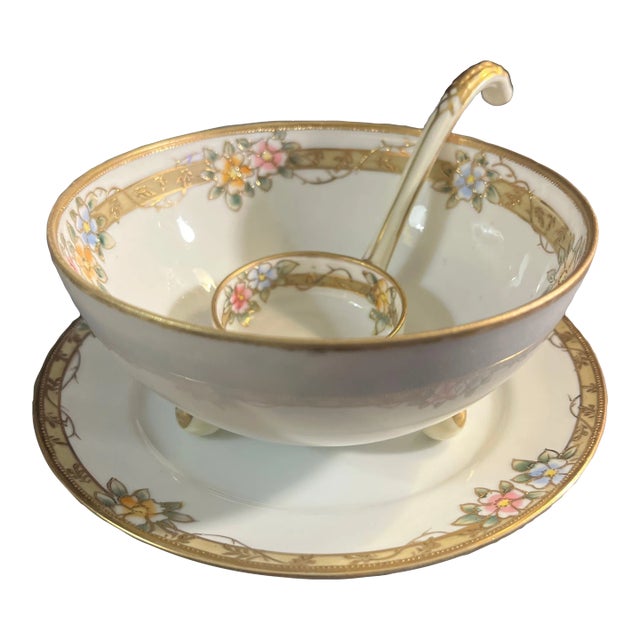 Antique Nippon 3-Piece Mayo Set For Sale