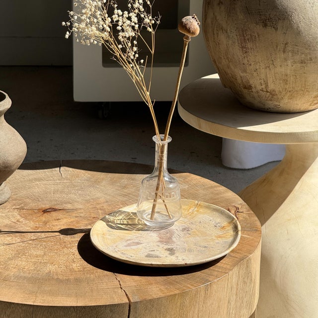 Beige Petrified Wood Trinket Tray or Dish, 1980s For Sale - Image 6 of 9