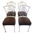 Vintage Chinoiserie Metal Dining Chairs- Set of 4 For Sale