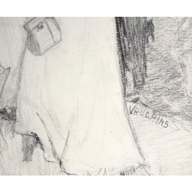 Drawing/Sketching Materials "Yesterday's Ladies" Figurative Drawing by Virginia J Hughins For Sale - Image 7 of 10