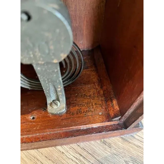 Vintage 1953 Mahogany Mantel Clock Signed and Dated For Sale In New York - Image 6 of 8