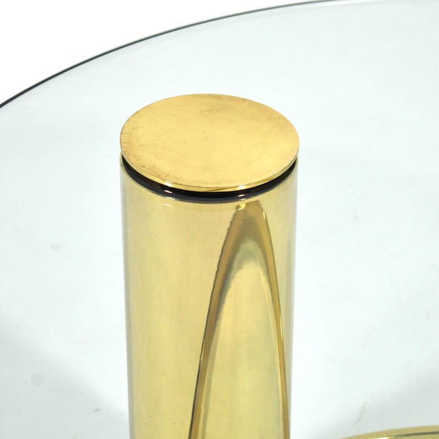 Brass & Glass "Infinity"Coffee Table For Sale - Image 4 of 6