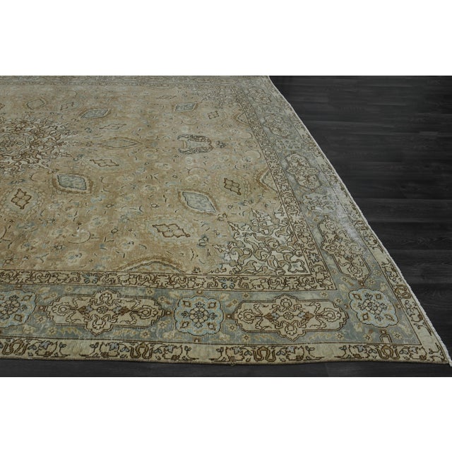 1970s Vintage Persian Handknotted Wool Brown Oversize Area Rug For Sale - Image 11 of 11