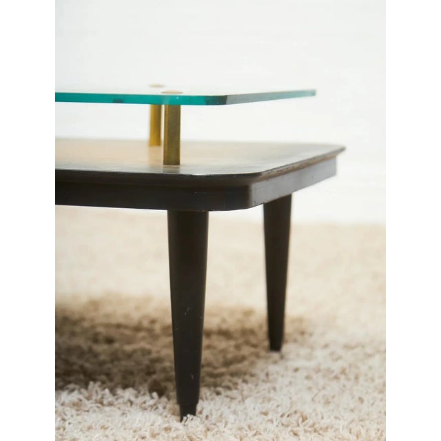 Black Italian Mid Century 2 Tier Coffee Table For Sale - Image 8 of 9