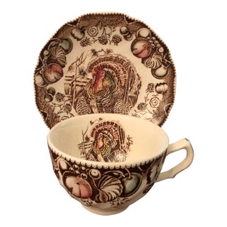 Vintage Johnson Brothers His Majesty Cup & Saucer Set England 2-Pieces For Sale