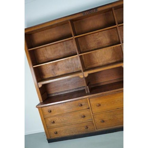 Large Antique Art Deco German Oak Chocolate Shop Cabinet, 1920s For Sale - Image 10 of 18