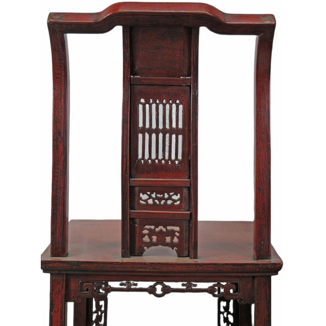 Pair Antique Chinese Blue Eye Side Chairs For Sale - Image 12 of 12