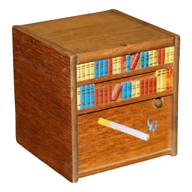 Miniature Folk Art Cigarette and Cigar Dispenser, 1970s For Sale