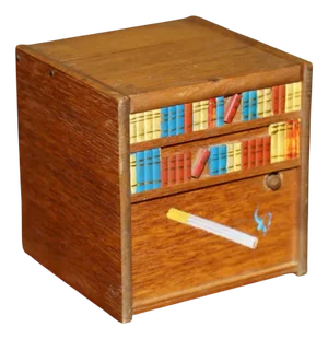 Miniature Folk Art Cigarette and Cigar Dispenser, 1970s