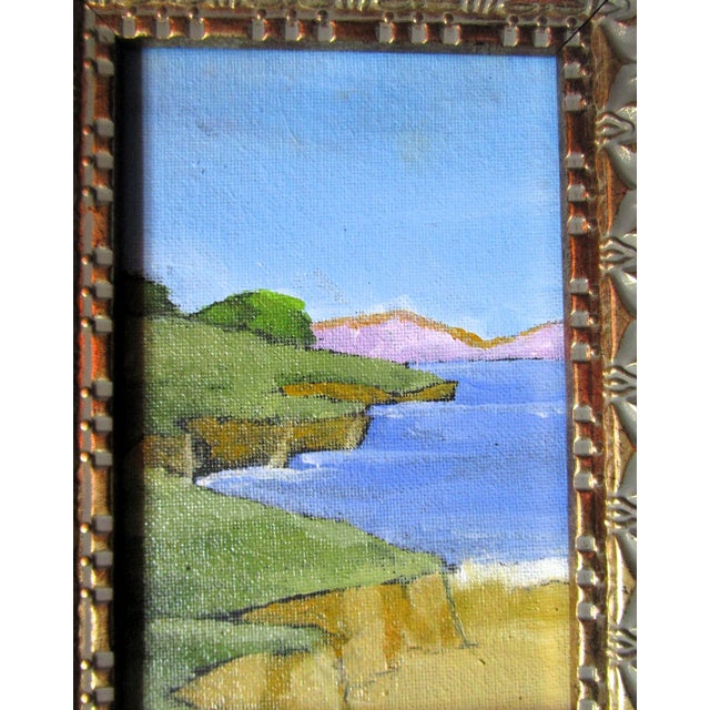 Framed 4x6 Monterey Bay Lynne French Pacific Landscape For Sale - Image 4 of 5