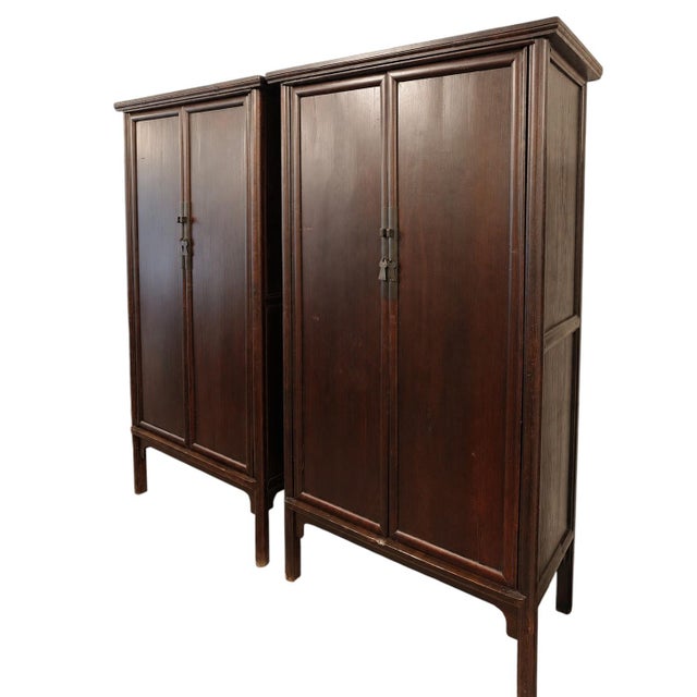 19th Century Chinese Elm Wardrobe Armoire For Sale - Image 4 of 4