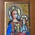 Wood Vintage Orthodox Icon Infant of Prague Hand Painted Tiles on Wooden Wall Plaque For Sale - Image 7 of 12
