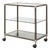 Service Trolley in Bronzed Metal and Glass, 1970s For Sale
