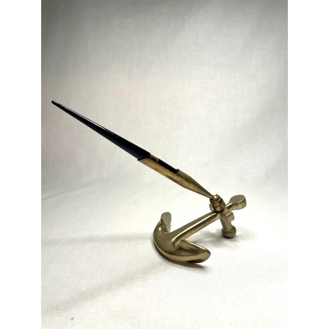 The anchor pen set for a desk is sure to add some flare to your nautical design. The solid brass anchor is labeled...