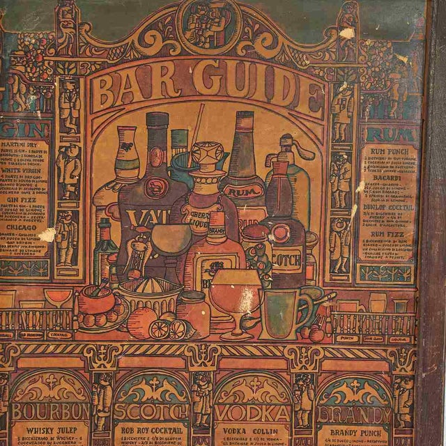Bar Guide Bar Sign, 1960s, in Good conditions. Designed 1950 to 1959